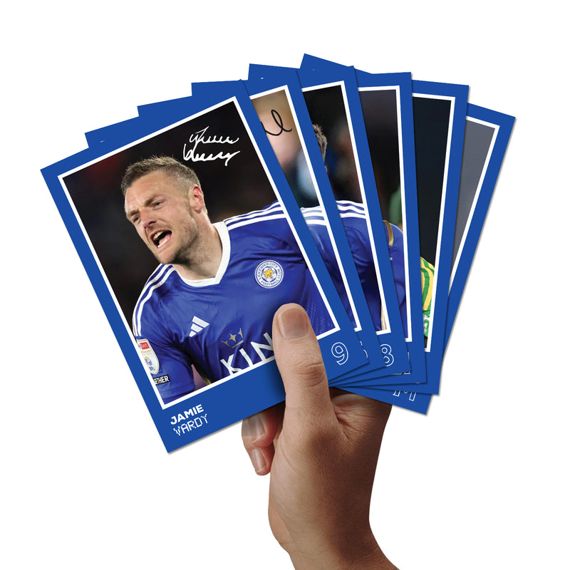 Leicester City Players SIGNED A6 Poster Pack 2 - 6 Autographed Poster Print Cards (Winks, Ndidi, Pereira, Vardy, Hermanson, Nistelrooy)