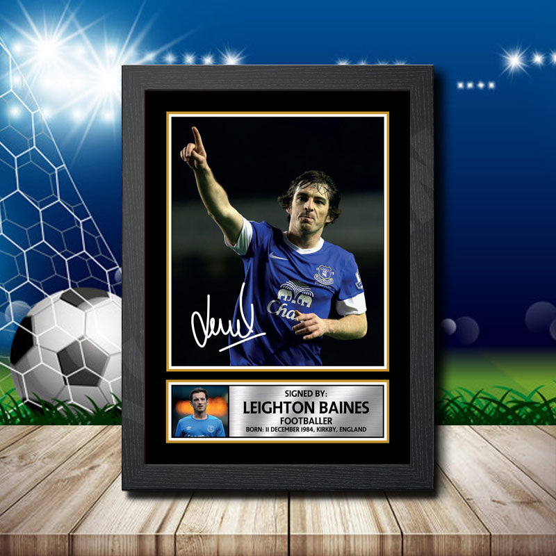 Signed Footballer Posters Leighton Baines 2 Signed Autographed Footbal