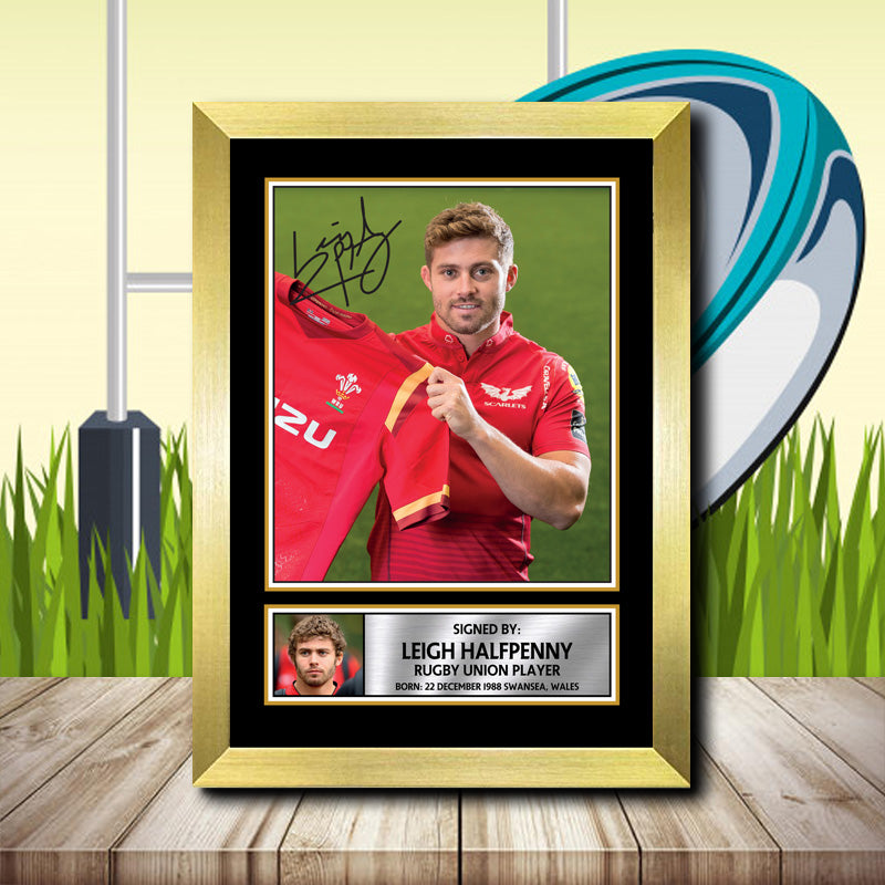 Leigh Halfpenny 2 Printed Signature Rugby Star Poster Print Framed Wall Art Gift – Leigh Halfpenny 2 Printed Signature Rugby Star Poster Print