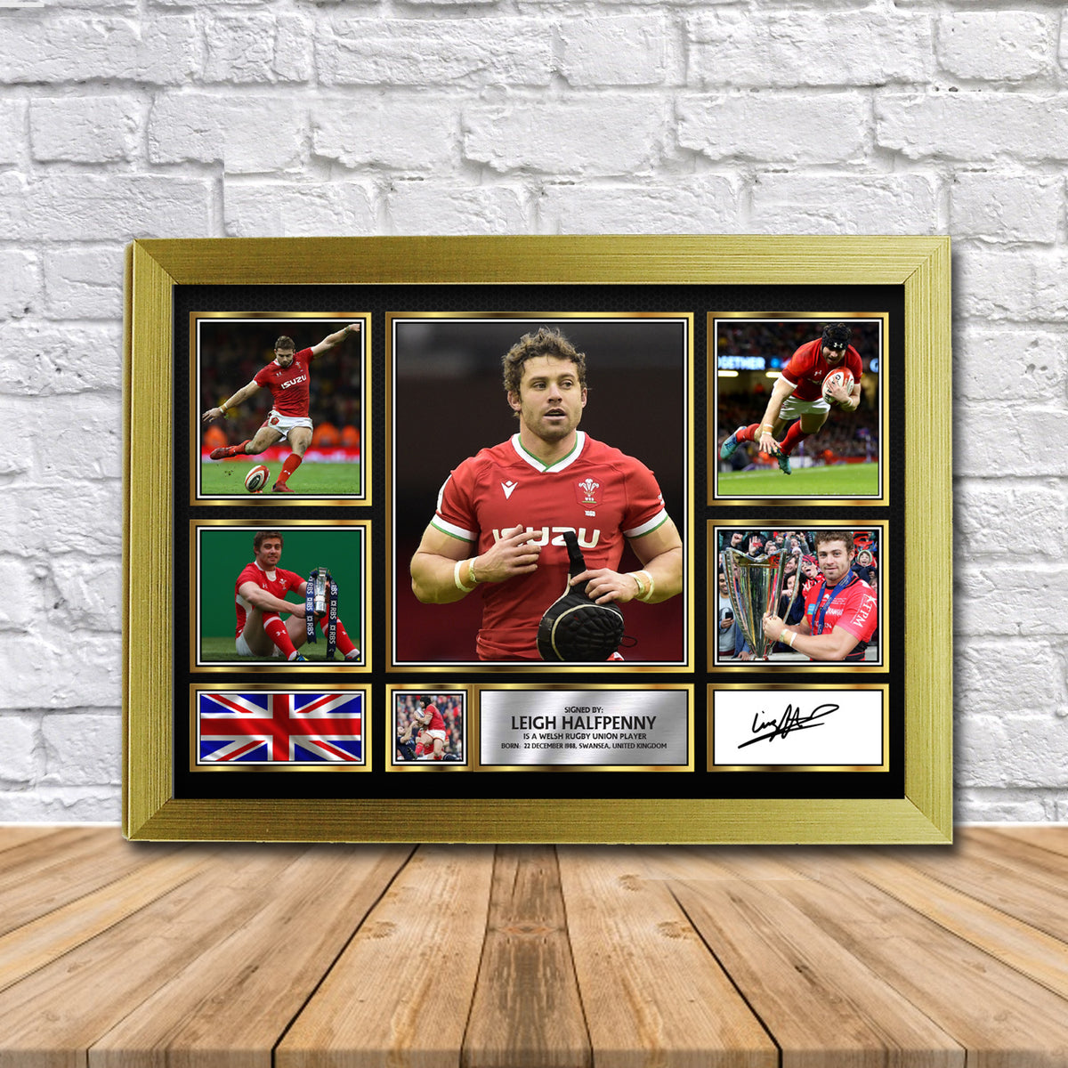 Leigh Halfpenny Rugby Gift Framed Printed Signature Star Poster Print Wall Art Gift – Leigh Halfpenny Rugby Gift Framed Printed Signature Star Poster Print Wall Art
