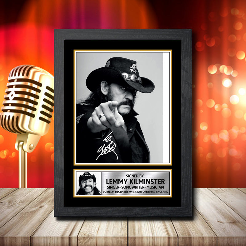Lemmy Kilminster 1 – Printed Signature Music Star Print – Lemmy Kilminster 1