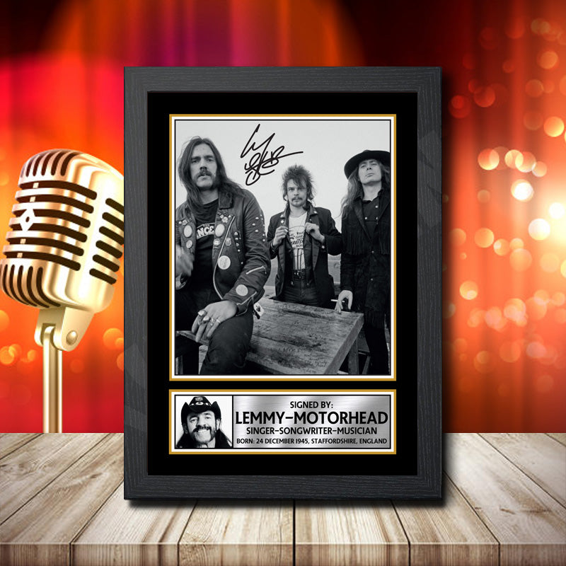 Lemmy Motorhead 1 – Printed Signature Music Star Print – Lemmy Motorhead 1
