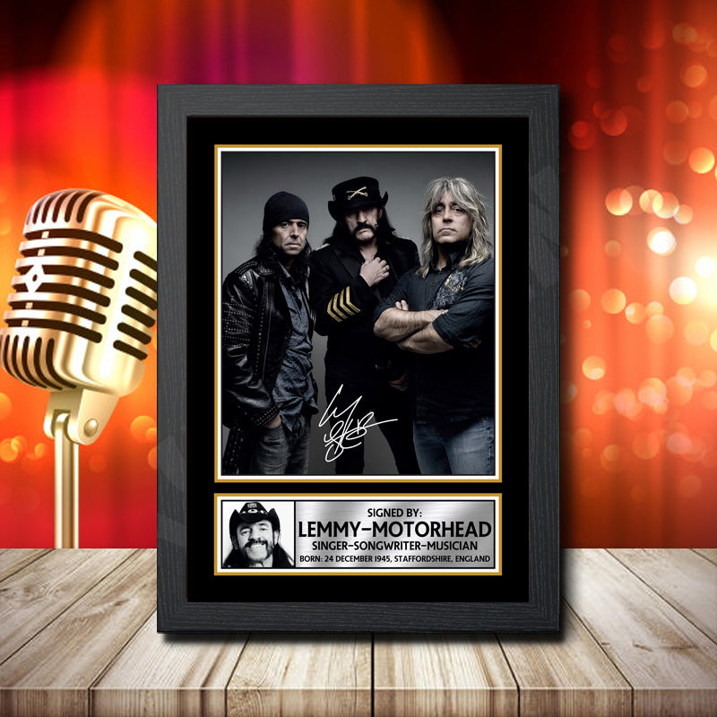 Lemmy Motorhead 2 – Printed Signature Music Star Print – Lemmy Motorhead 2
