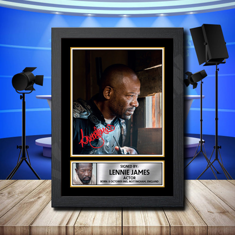 Lennie James Printed Signature Television Star Poster Print Framed Wall Art Gift – Lennie James Printed Signature Television Star Poster Print