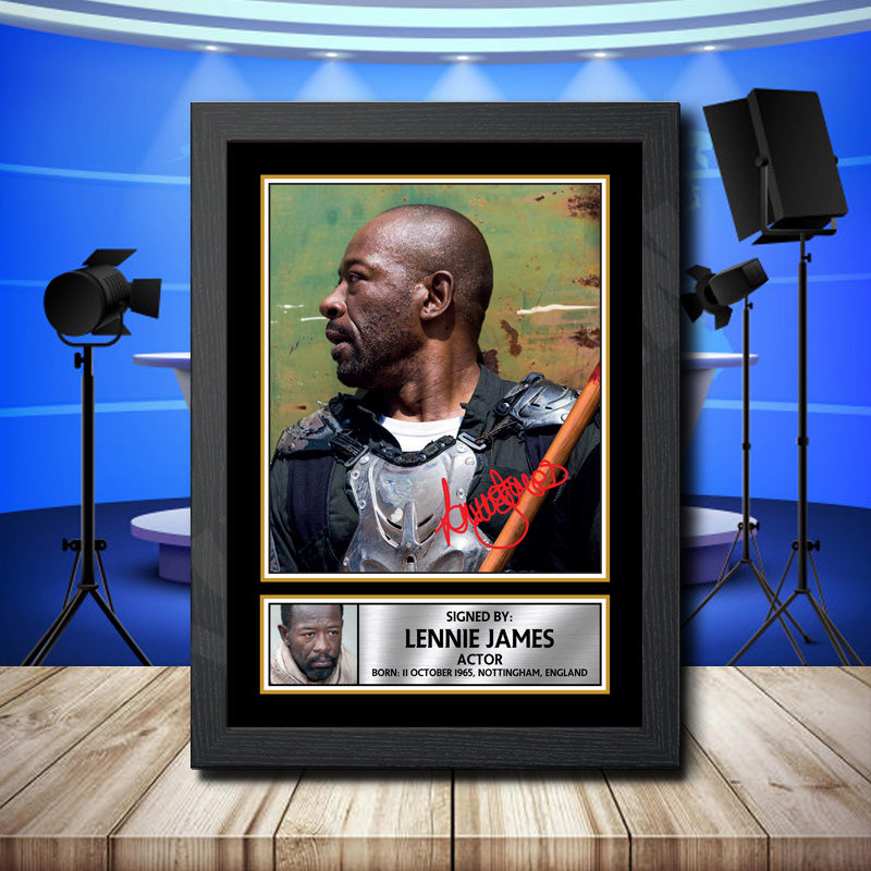 Lennie James 2 Printed Signature Television Star Poster Print Framed Wall Art Gift – Lennie James 2 Printed Signature Television Star Poster Print