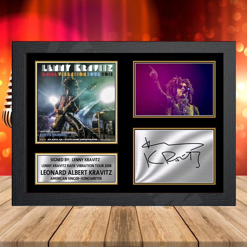 Lenny Kravitz Raise Vibration Tour 2018 – Printed Signature Music-Landscape Star Print – Lenny Kravitz Raise Vibration Tour 2018
