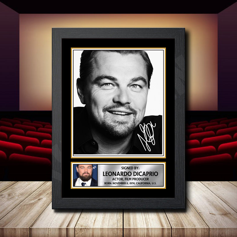 Leonardo Dicaprio Printed Signature Movie Star Poster Print Framed Wall Art Gift – Leonardo Dicaprio Printed Signature Movie Star Poster Print