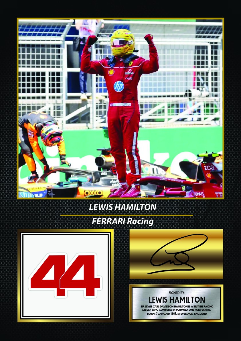 Lewis Hamilton Racing Driver Printed Signature Print – lewis Hamilton printed signature poster