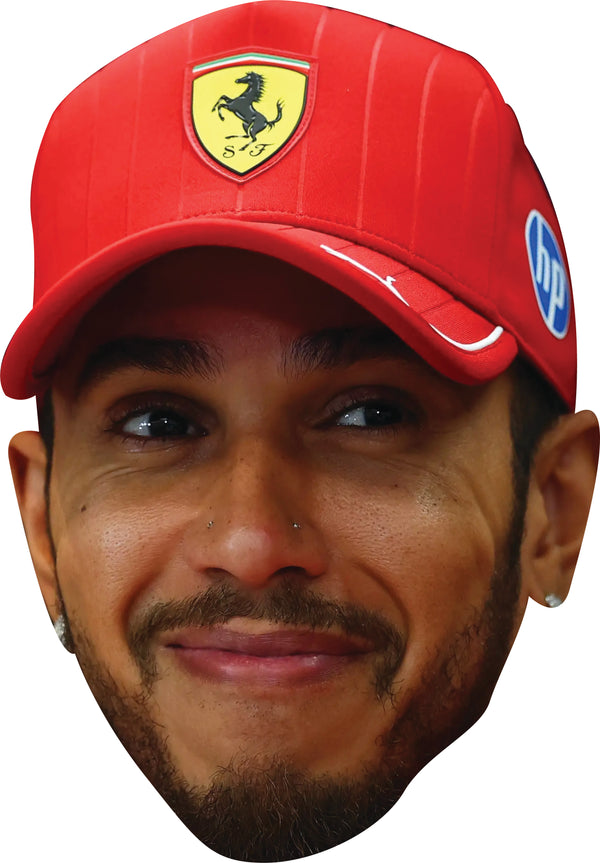 Lewis Hamilton Cap 2025 – F1 Motorsport Celebrity Card Face Mask – Celebrity Mask for Stag Do, Hen Night, Fancy Dress & Costume Parties
