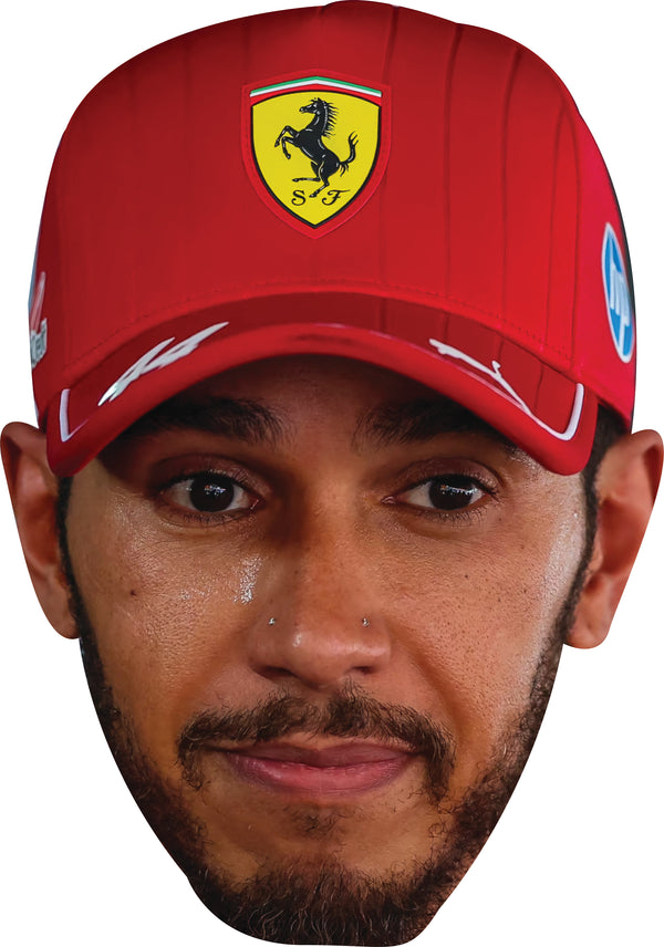 Lewis Hamilton Cap 2 – F1 Motorsport Celebrity Card Face Mask – Celebrity Mask for Stag Do, Hen Night, Fancy Dress & Costume Parties
