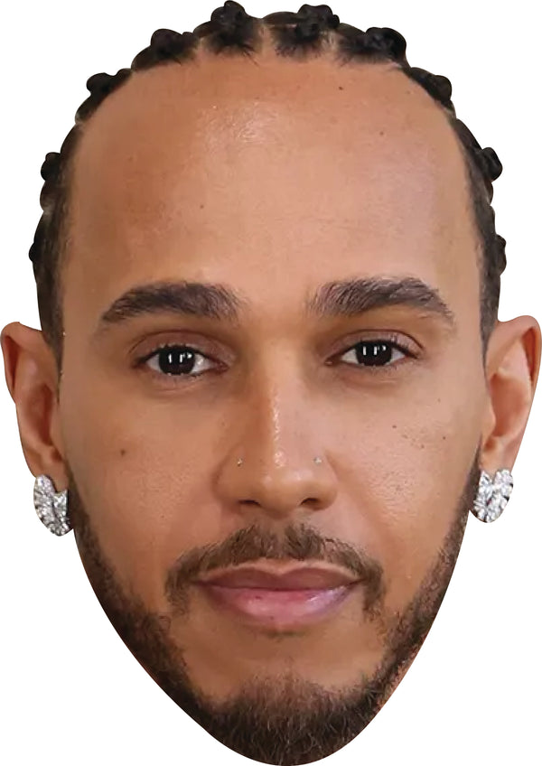 Lewis Hamilton Face Mask – F1 Motorsport Celebrity Card Face Mask – Celebrity Mask for Stag Do, Hen Night, Fancy Dress & Costume Parties