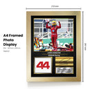 Lewis Hamilton Ferrari Racing Signed Poster Print – Formula One F1 Wall Art – Printed Autograph Motorsport Memorabilia – Racing Fan Bedroom Decor Gift