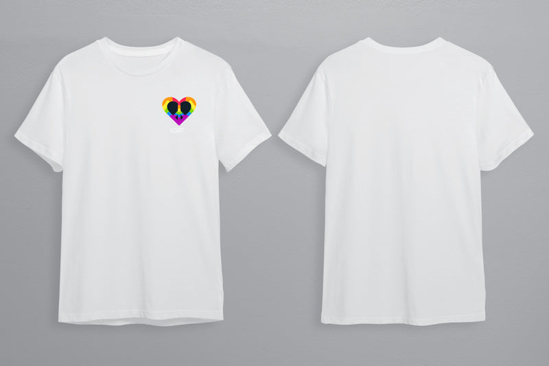 Heart LGBTQ+ T-Shirt Unisex - Pride Month - Pride March - LGBTQ+ Clothing-Rainbow Tee-Gay Pride T-Shirt- Black White Tee