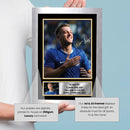 Liam Delap Printed Autograph Poster – England & Chelsea F.C. Football Star Wall Art – Soccer Player Memorabilia Poster Print