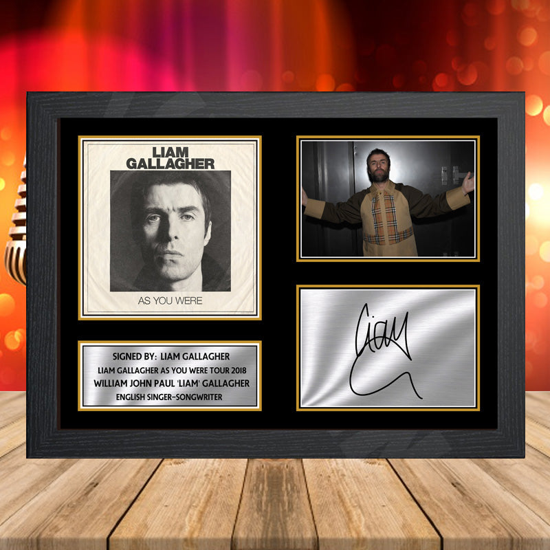 Liam Gallagher As You Were Tour 2018 – Printed Signature Music-Landscape Star Print – Liam Gallagher As You Were Tour 2018