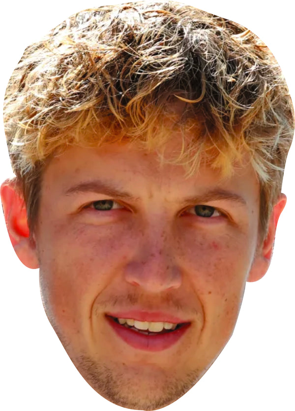 Liam Lawson 2 Facemask – F1 Motorsport Celebrity Card Face Mask – Celebrity Mask for Stag Do, Hen Night, Fancy Dress & Costume Parties