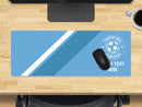 Personalised Football Club Colours Extra Large Mouse Mat (800mm x 300mm) - Light Blue