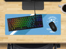 Personalised Football Club Colours Extra Large Mouse Mat (800mm x 300mm) - Light Blue