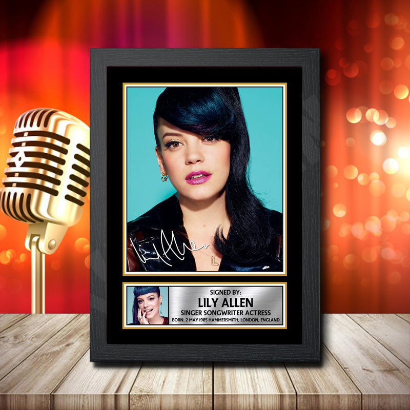 Lily Allen 1 – Printed Signature Music Star Print – Lily Allen 1
