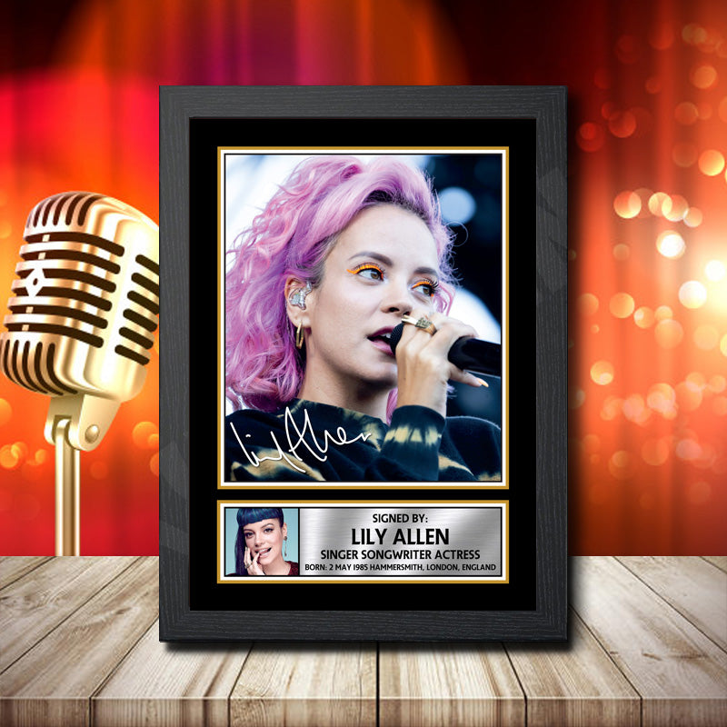 Lily Allen 2 – Printed Signature Music Star Print – Lily Allen 2