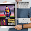 Lionel Messi Barcelona Signed Poster Print – FC Barcelona Football Wall Art – Printed Autograph Soccer Memorabilia – Barca Fan Bedroom Decor Gift