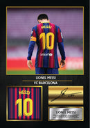 Lionel Messi Barcelona Signed Poster Print – FC Barcelona Football Wall Art – Printed Autograph Soccer Memorabilia – Barca Fan Bedroom Decor Gift