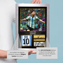 Lionel Messi Argentina Signed Poster Print – Football Wall Art – Printed Autograph Soccer Memorabilia – Argentina National Team Fan Decor Gift