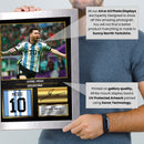 Lionel Messi Argentina Signed Poster Print – Football Wall Art – Printed Autograph Soccer Memorabilia – Argentina National Team Fan Decor Gift
