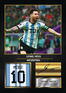 Lionel Messi Argentina Signed Poster Print – Football Wall Art – Printed Autograph Soccer Memorabilia – Argentina National Team Fan Decor Gift