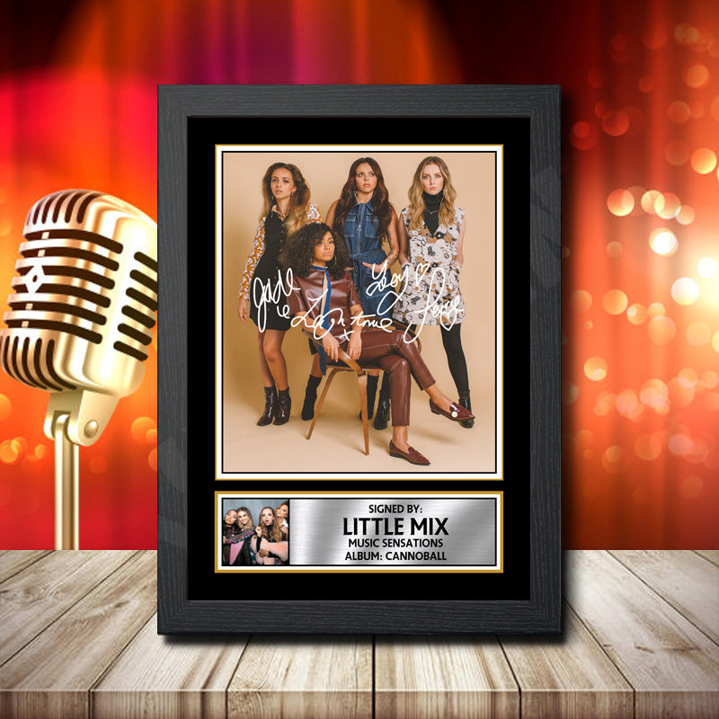 Little Mix Cannoball 1 Printed Signature Music Star Poster Print Framed Wall Art Gift – Little Mix Cannoball 1 Printed Signature Music Star Poster Print