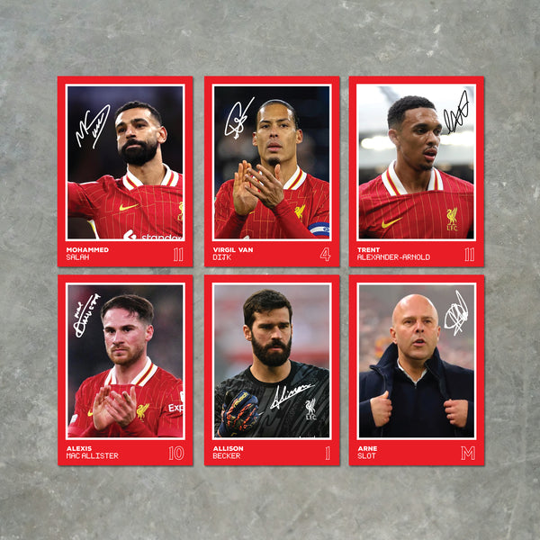 Liverpool Players Printed Signature A6 Poster Pack 2