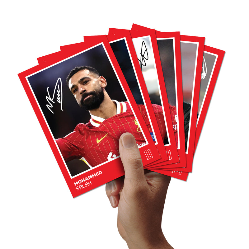 Liverpool Players SIGNED A6 Poster Pack 2 - 6 Autographed Poster Print Cards (Salah, Trent, Dijik, Mac Allister, Allison, Slot)