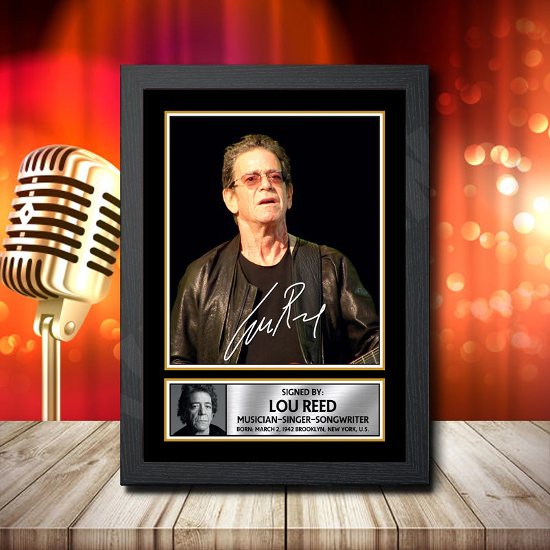 Lou Reed 2 – Printed Signature Music Star Print – Lou Reed 2