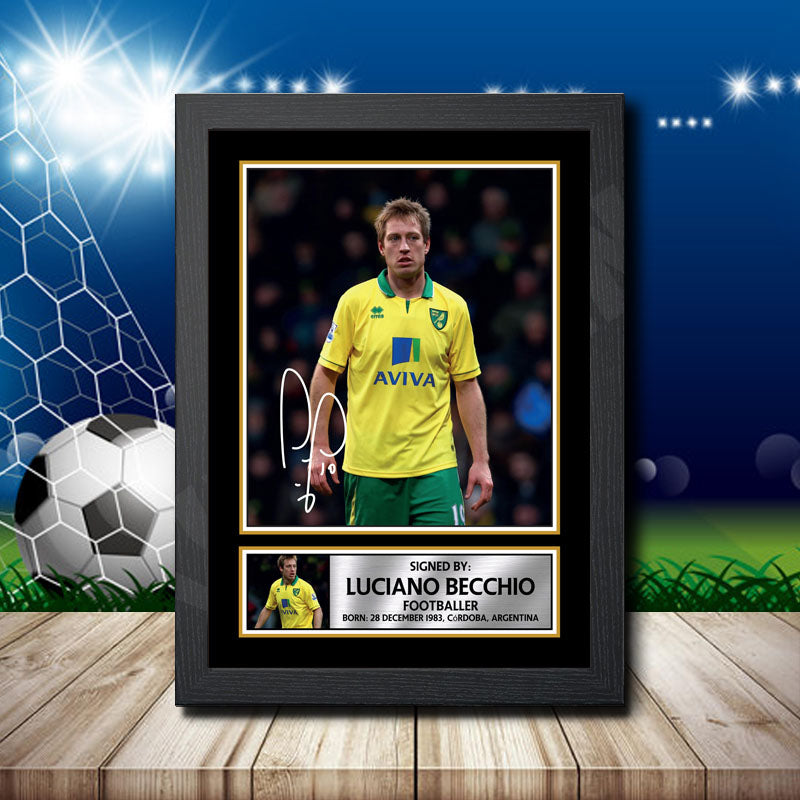 Luciano Becchio Printed Signature Footballers Star Poster Print Framed Wall Art Gift – Luciano Becchio Printed Signature Footballers Star Poster Print