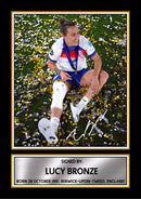 Lucy Bronze Printed Signed Poster Print – England Lionesses Euro Champion Wall Art – Autograph Style Women’s Football Memorabilia Collectible