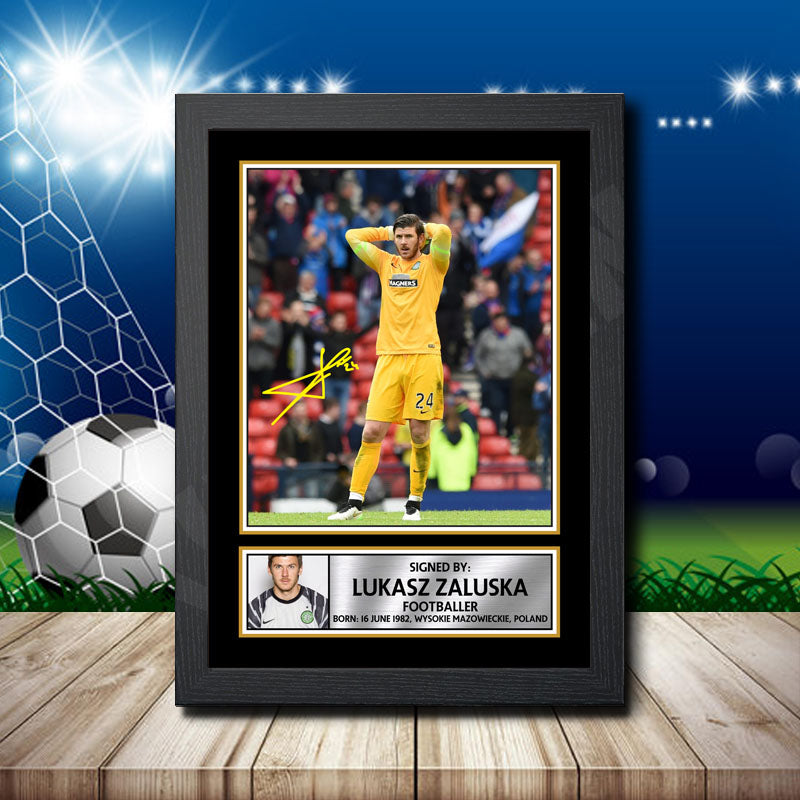 Lukasz Zaluska 2 Printed Signature Footballers Star Poster Print Framed Wall Art Gift – Lukasz Zaluska 2 Printed Signature Footballers Star Poster Print