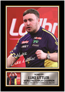 Luke Littler Printed Signed Poster Print – World Matchplay Champion Darts Wall Art – Autograph Style Sports Memorabilia Collectible