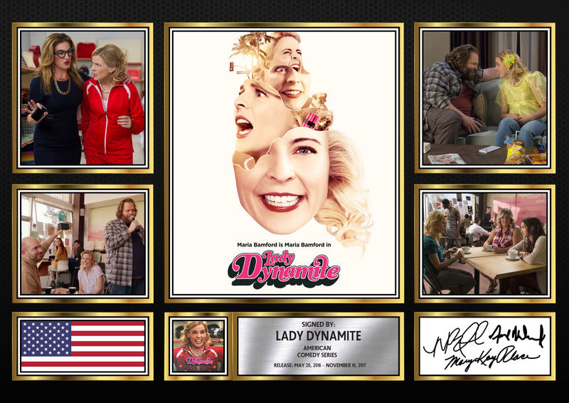 Lady Dynamite Netflix Shows Framed Autographed Print - Limited Edition Autograph Fan Gift – Collectible Memorabilia Merchandise