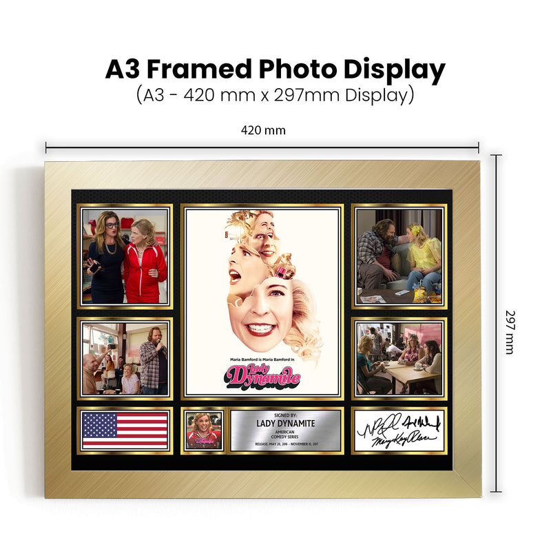 Lady Dynamite Netflix Shows Framed Autographed Print - Limited Edition Autograph Fan Gift – Collectible Memorabilia Merchandise