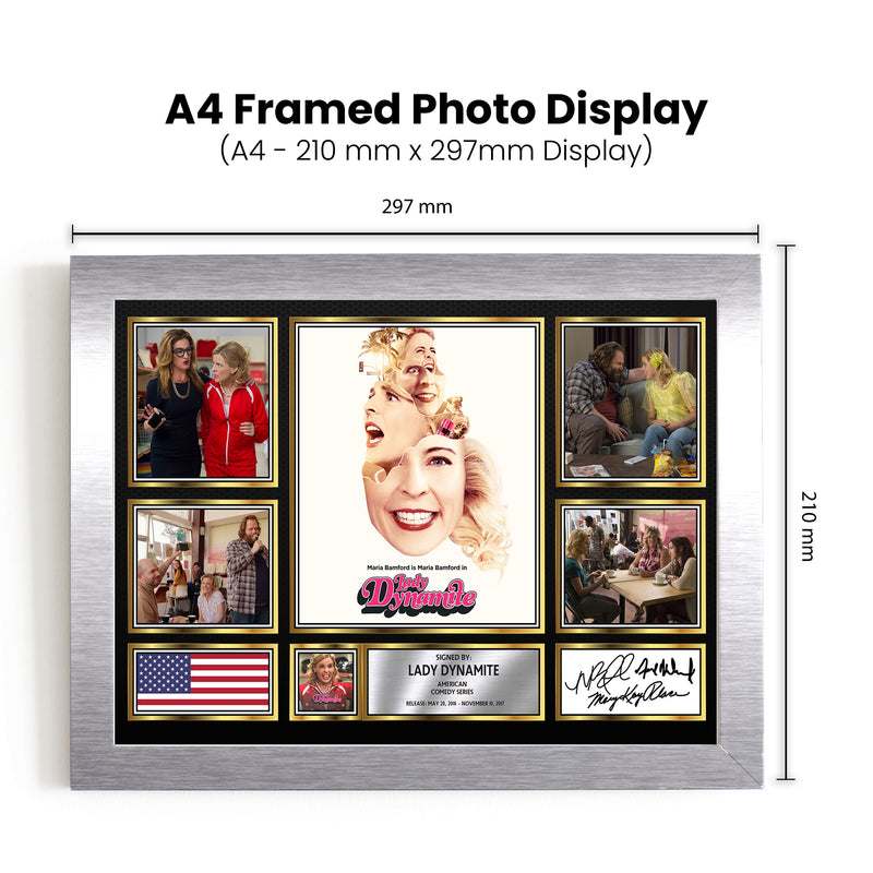 Lady Dynamite Netflix Shows Framed Autographed Print - Limited Edition Autograph Fan Gift – Collectible Memorabilia Merchandise