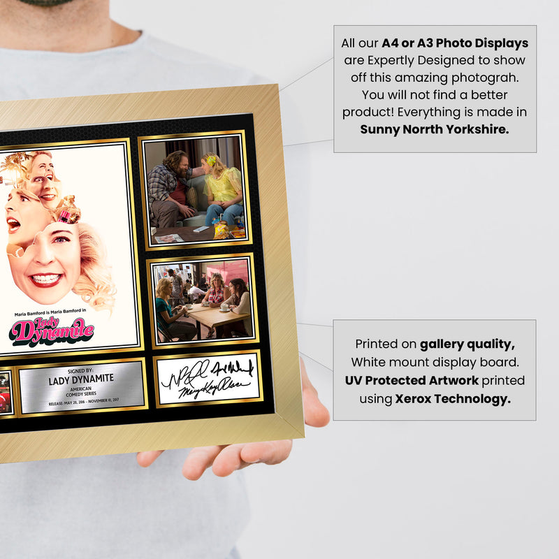 Lady Dynamite Netflix Shows Framed Autographed Print - Limited Edition Autograph Fan Gift – Collectible Memorabilia Merchandise