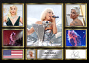Lady Gaga  Singers Framed Autographed Print - Limited Edition Autograph Fan Gift – Collectible Memorabilia Merchandise