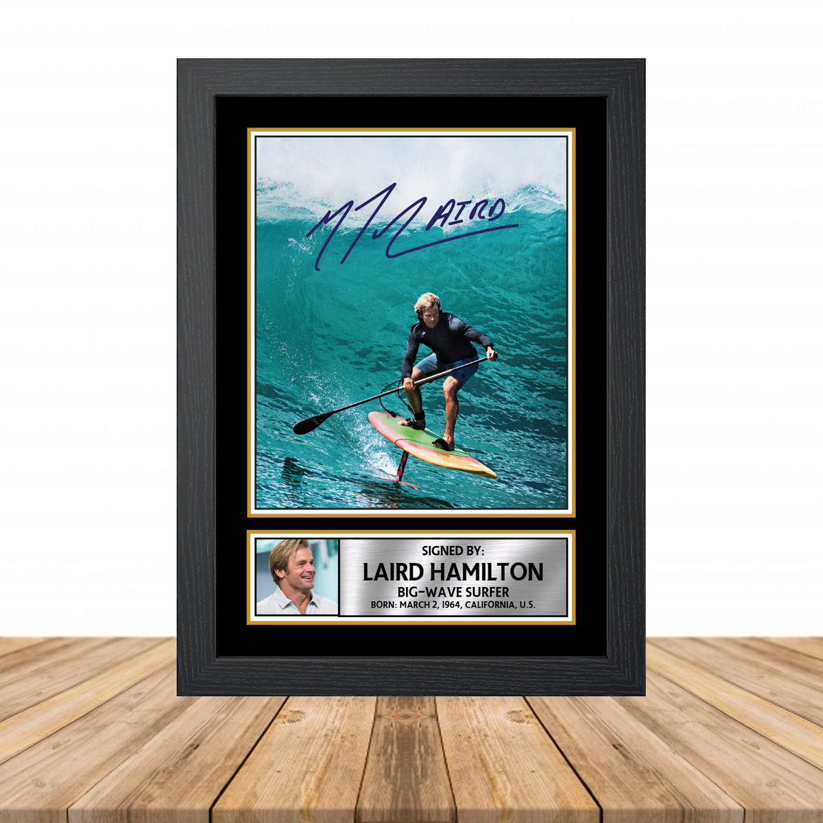 Laird Hamilton M870 Television Printed Signature Poster Print Gift