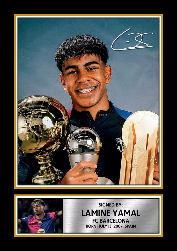 Lamine Yamal V1 Printed Signature Poster Print