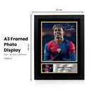 Lamine Yamal V2 Signed Autograph Poster Print – FC Barcelona Wonderkid – Football Gift for Fans & Collectors