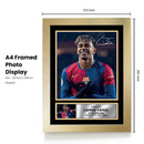 Lamine Yamal V2 Signed Autograph Poster Print – FC Barcelona Wonderkid – Football Gift for Fans & Collectors