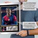 Lamine Yamal V2 Signed Autograph Poster Print – FC Barcelona Wonderkid – Football Gift for Fans & Collectors