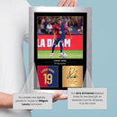 Lamine Yamal Signed Poster Print – FC Barcelona Tribute Wall Art with Signature & Jersey Number – Spain Winger Memorabilia for Fans & Collectors