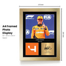 Lando Norris Signed Poster Print – McLaren Formula 1 Champion Tribute Wall Art with Signature & Racing Number 4 – British Driver Memorabilia for F1 Fans & Collectors