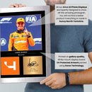 Lando Norris Signed Poster Print – McLaren Formula 1 Champion Tribute Wall Art with Signature & Racing Number 4 – British Driver Memorabilia for F1 Fans & Collectors